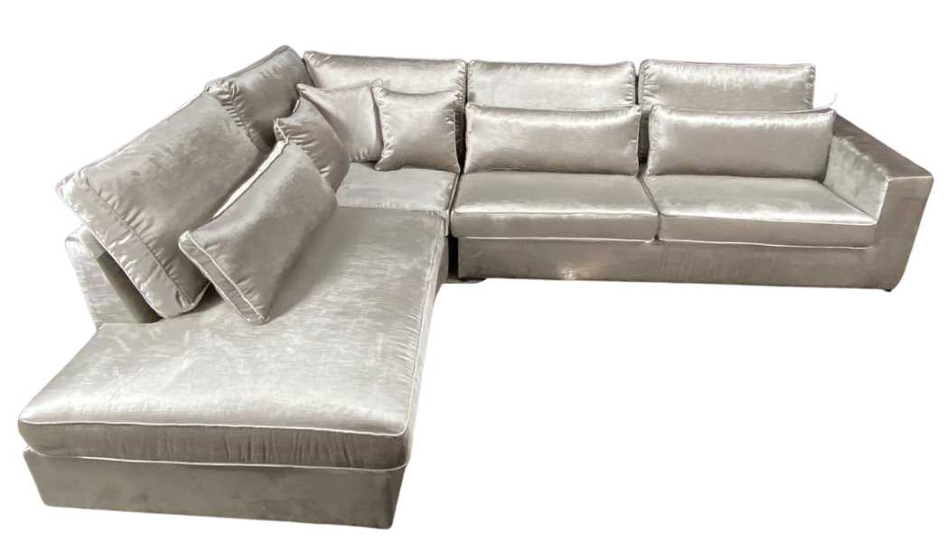 Hoekbank Kensington Champagne kleur Velvet