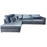 Hoekbank Croco Blauwgrijs Velvet