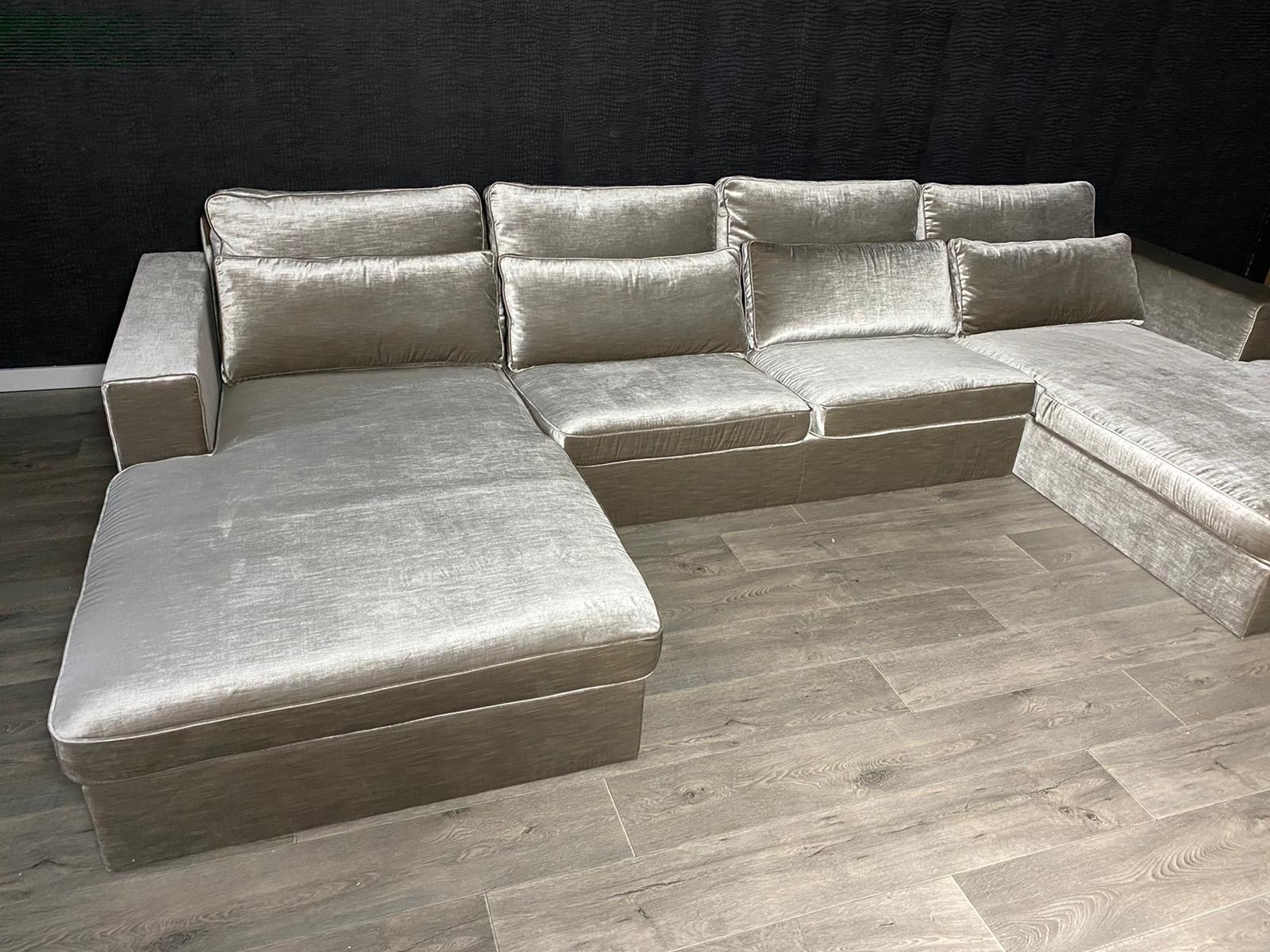 Kensington Dubbele Lounge champagne Velvet