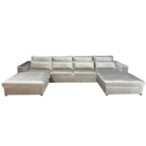 Croco Dubbele Lounge Champagne kleur Velvet