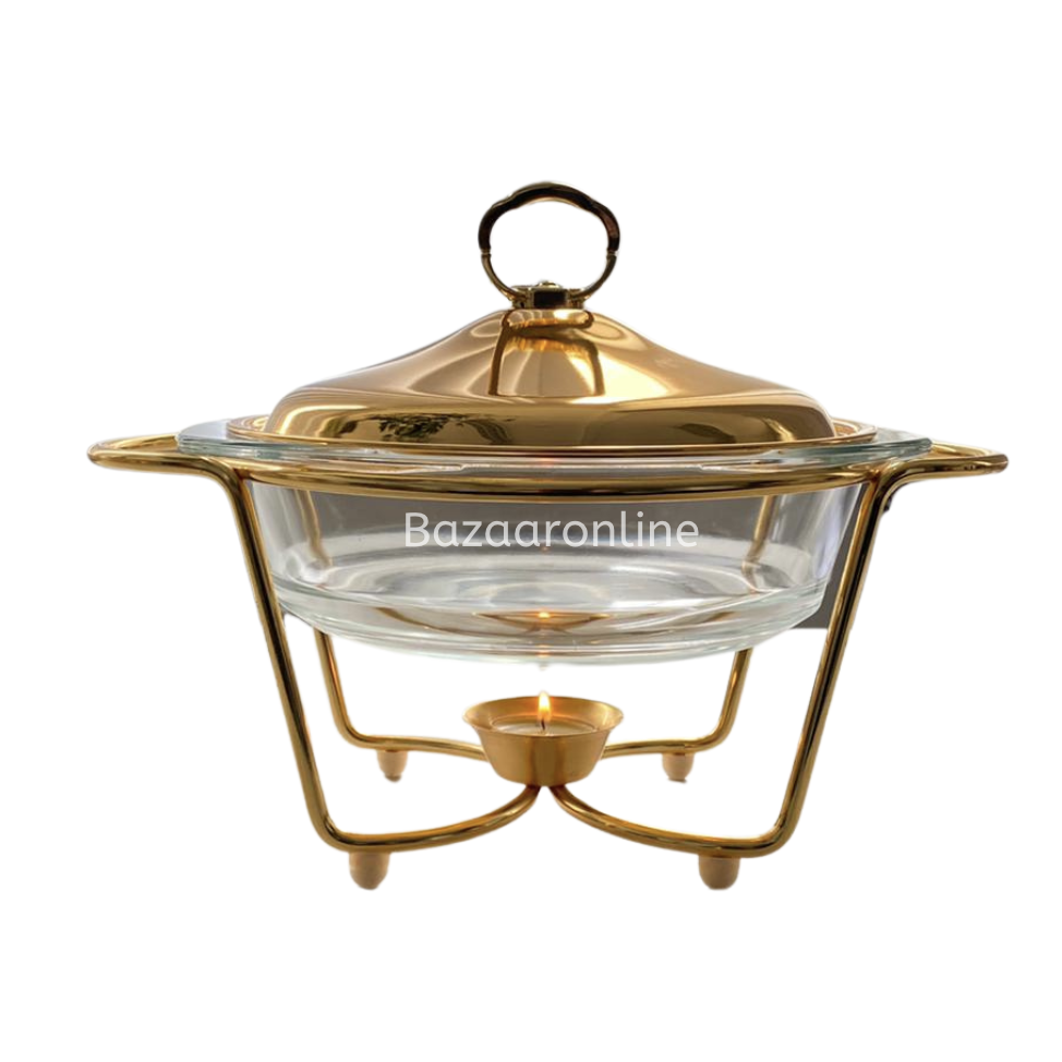 Glazen soepterrine 2.0L Goud