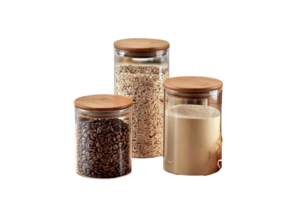 Glazen Bewaarpotten Set van 3