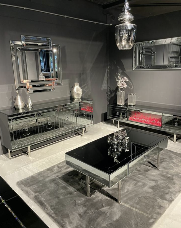 Salontafel Cambridge Antraciet / Zilver