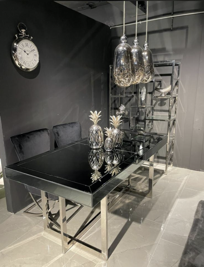 Eettafel Cambridge Antraciet / Zilver