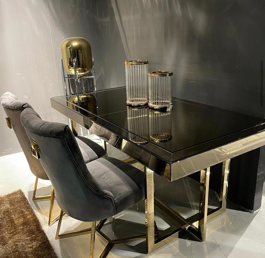 Eettafel Cambridge Sepia / Goud