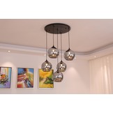 Hanglamp Illusion Smoking glass 5 lichts