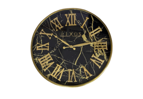 Klok Rixos - Marmer  Goud Small | Romeinse cijfers