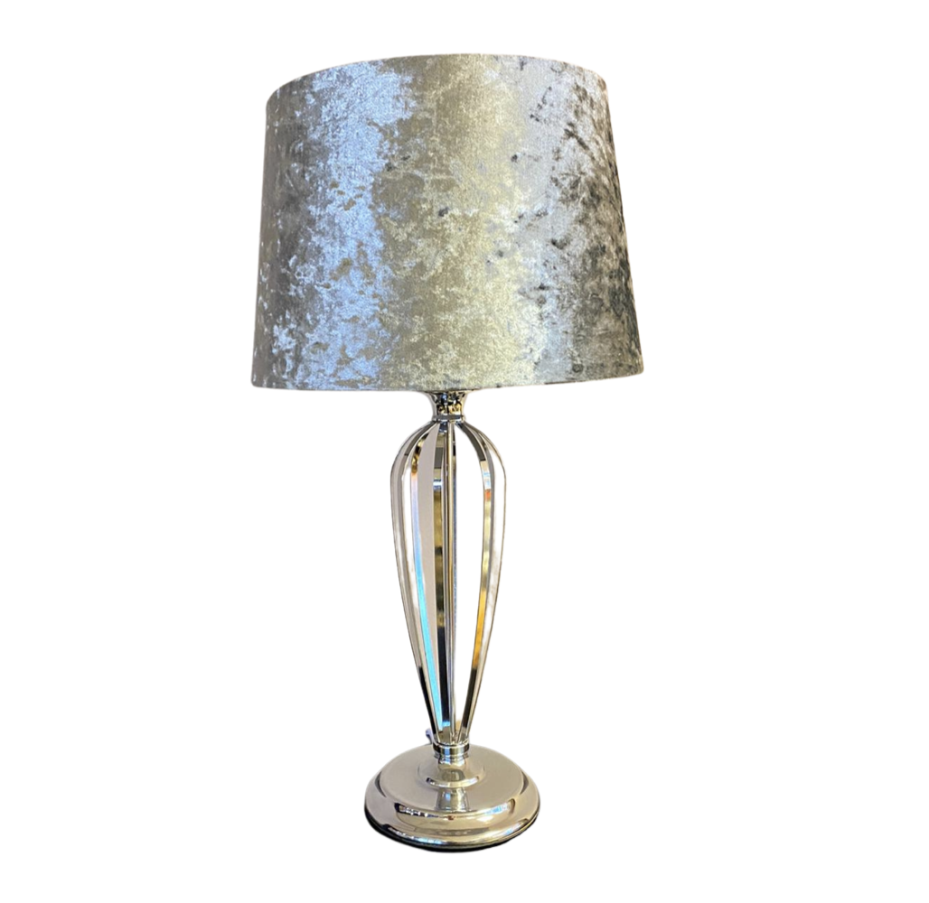 Tafellamp Marseille - Zilver  incl. Velours kap