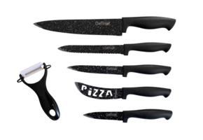 Cheffinger messenset zwart 6-delig