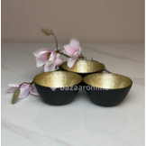 Bricard kommetjes set van 6 - Ø11 cm - zwart/goud