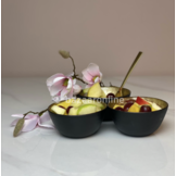 Bricard kommetjes set van 6 - Ø11 cm - zwart/goud