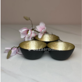 Bricard kommetjes set van 6 - Ø11 cm - zwart/goud