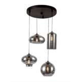 Hanglamp Illusion Smoking glass 4 lichts - Mix