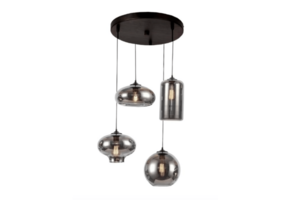 Hanglamp Illusion Smoking glass 4 lichts - Mix