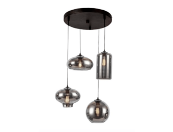 Hanglamp Illusion Smoking glass 4 lichts - Mix