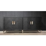 Dressoir Black Bonito - Zilver - 200x40x85cm