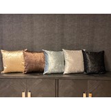 Kussen Belmond - 45 cm - velours zwart