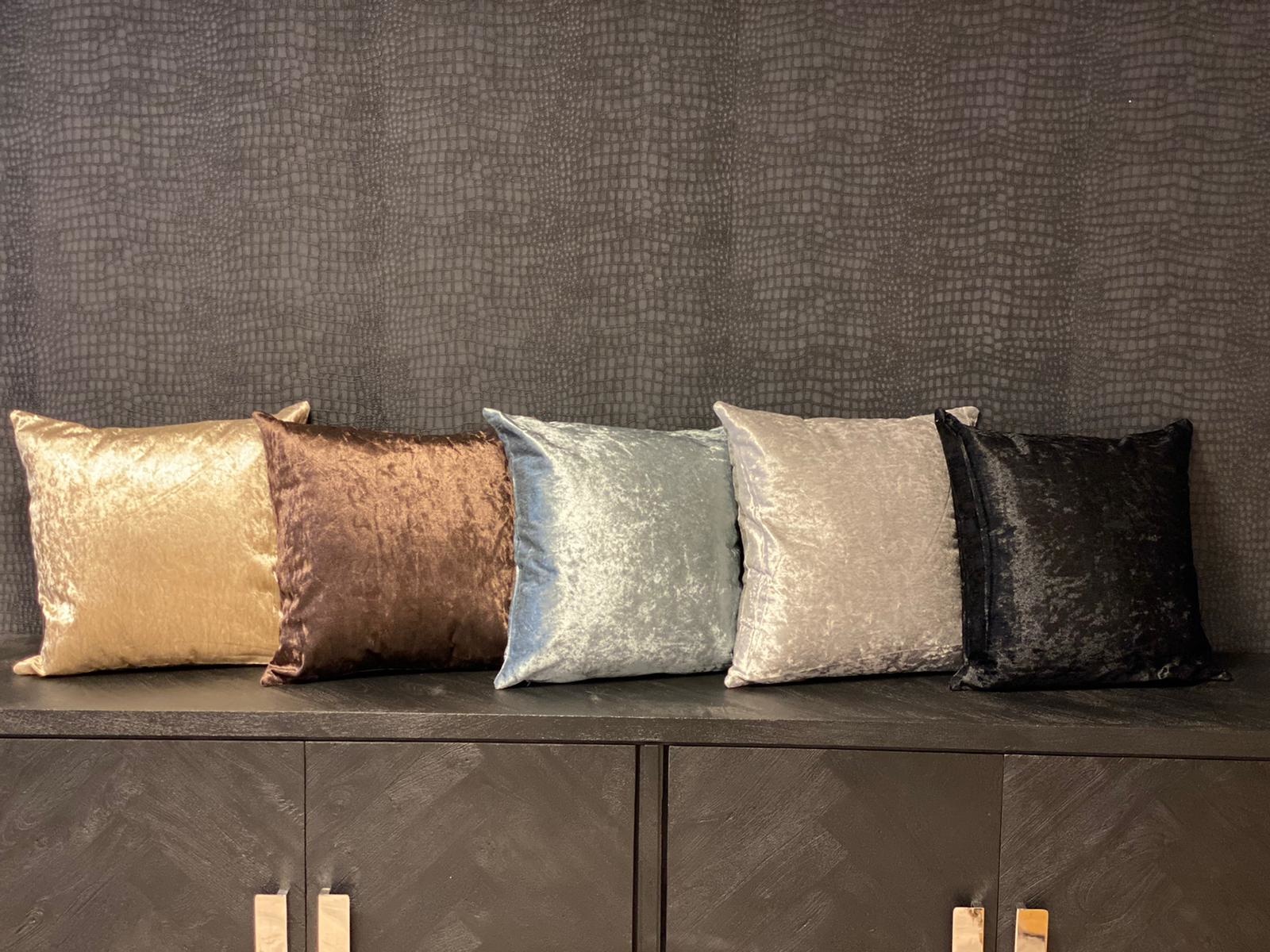 Kussen Belmond - 45 cm - velours zwart