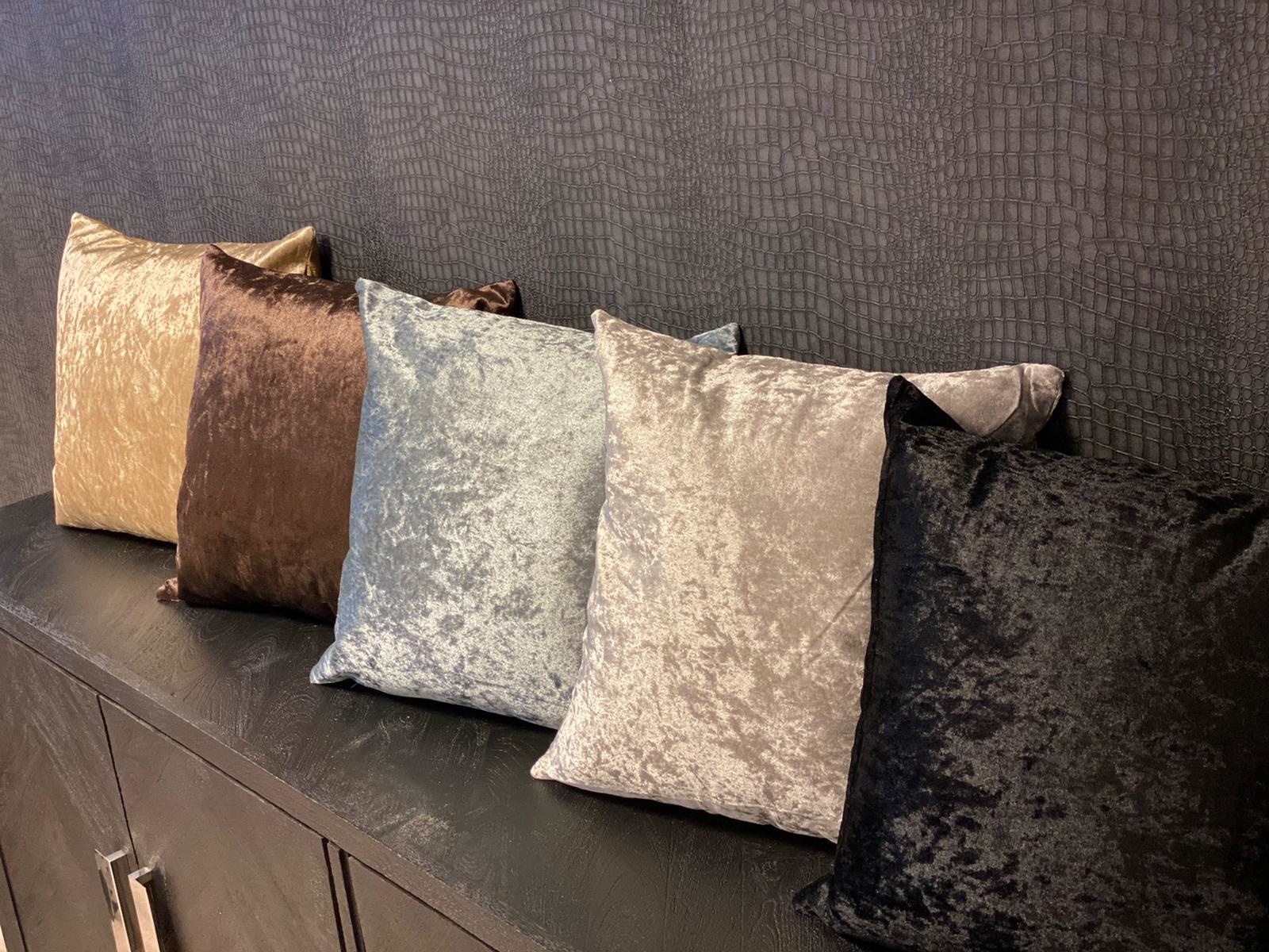 Kussen Belmond - 45 cm - velours zwart