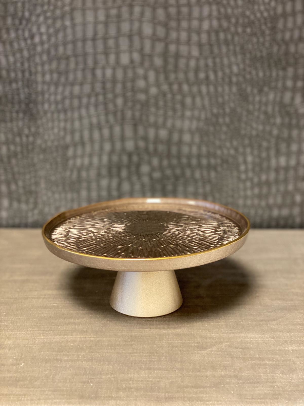 Gebaksschaal Duomo taupe - 20 cm