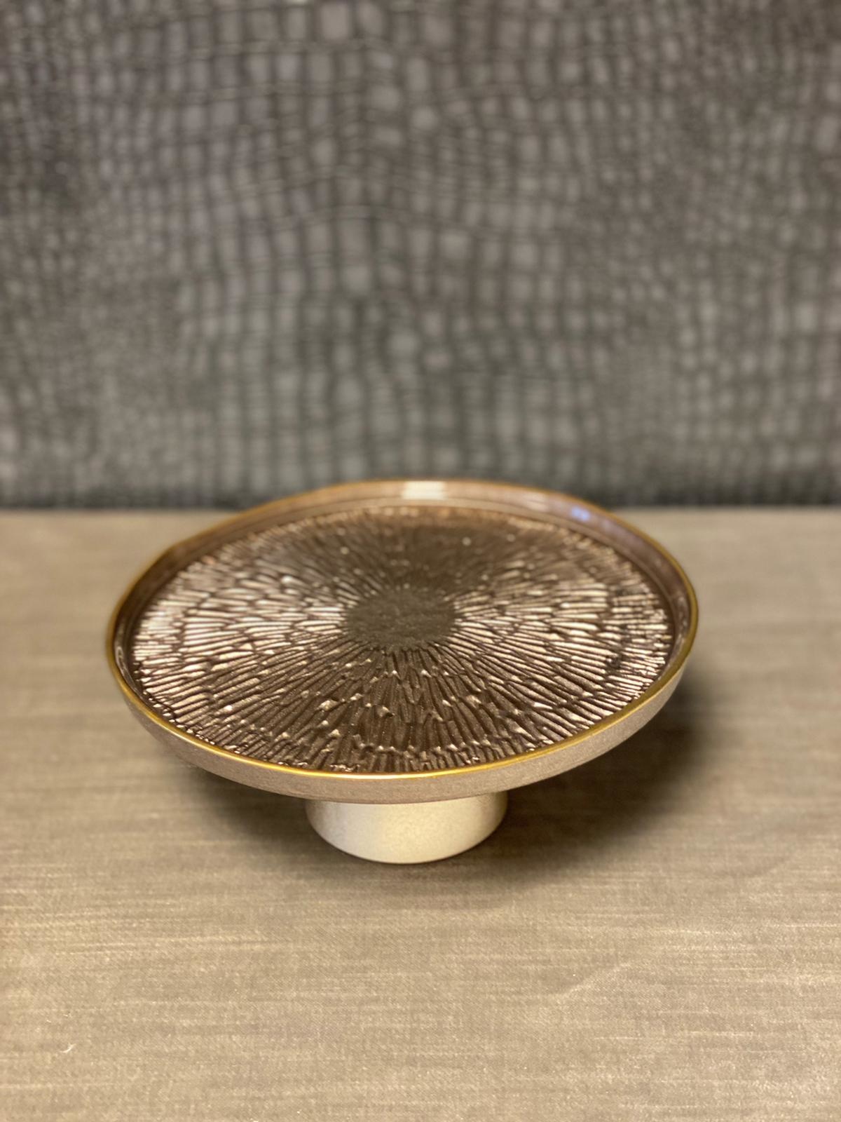 Gebaksschaal Duomo taupe - 20 cm