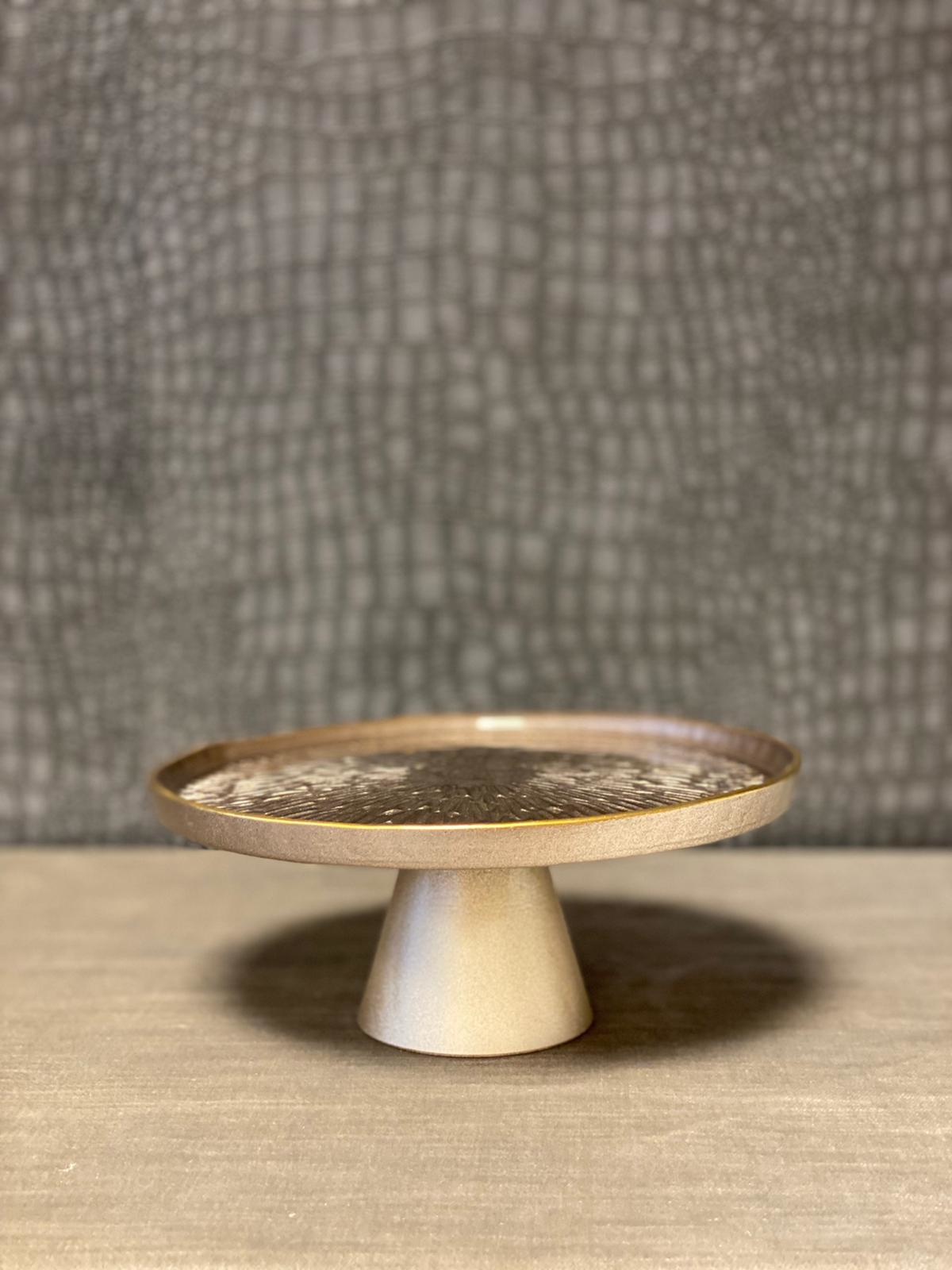 Gebaksschaal Duomo taupe - 20 cm