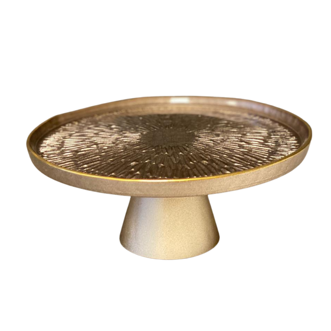 Gebaksschaal Duomo taupe - 20 cm