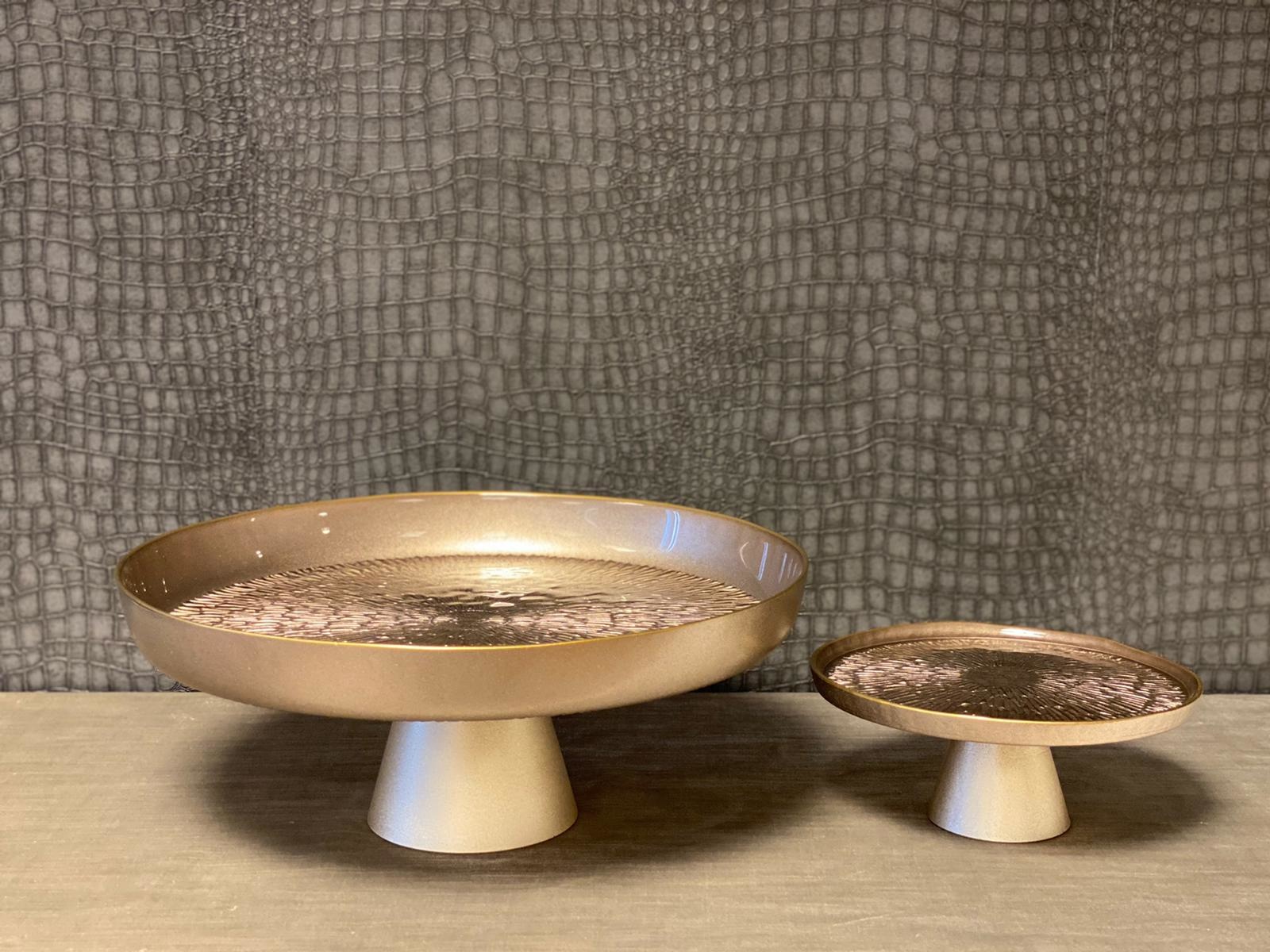 Gebaksschaal Duomo taupe - 20 cm