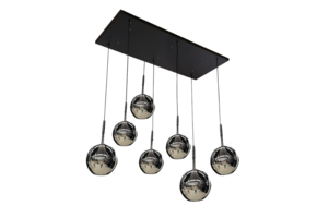 Hanglamp Illusion smoking glass 7 bollen