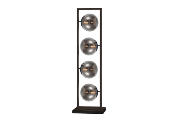 Industriële vloerlamp Illusion Smoking glass