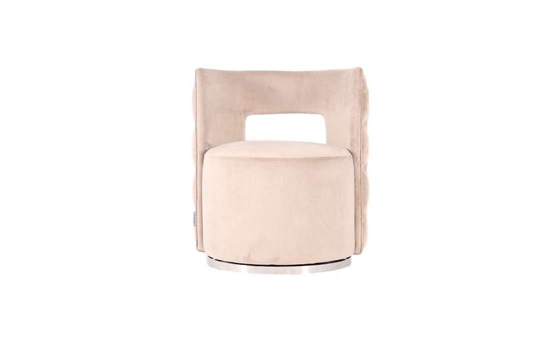 Draaifauteuil Piacenza Taupe velvet / zilver