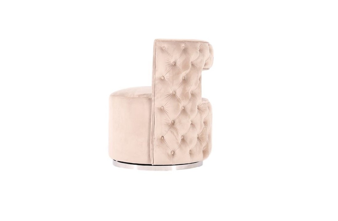 Draaifauteuil Piacenza Taupe velvet / zilver