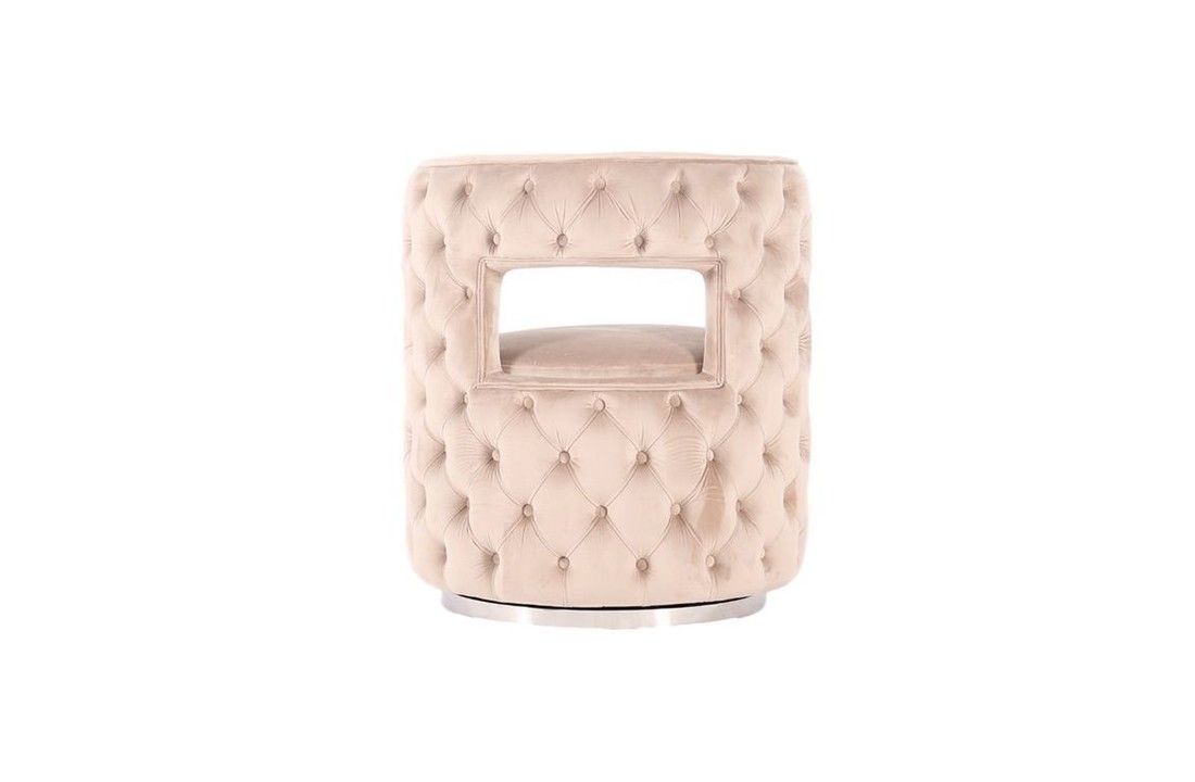 Draaifauteuil Piacenza Taupe velvet / zilver