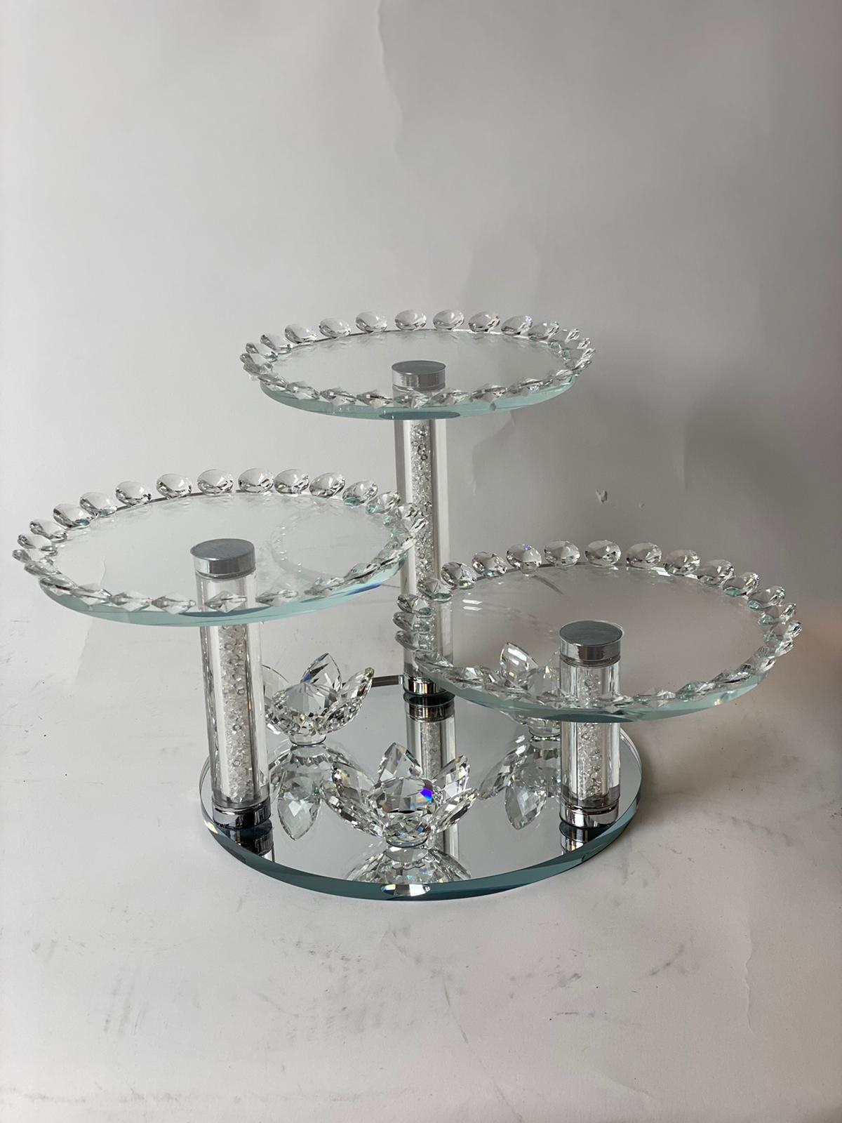 Etagère Imperial - 4 delig - incl suikerpotten - zilver