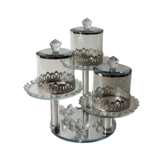 Etagère Imperial - 4 delig - incl suikerpotten - zilver