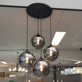 Hanglamp Illusion Smoking glass 4 lichts