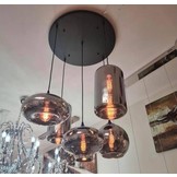 Hanglamp Illusion Smoking glass 5 lichts - Mix