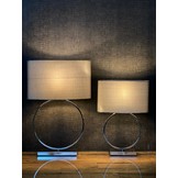 Tafellamp Ring  - Zilver incl. kap