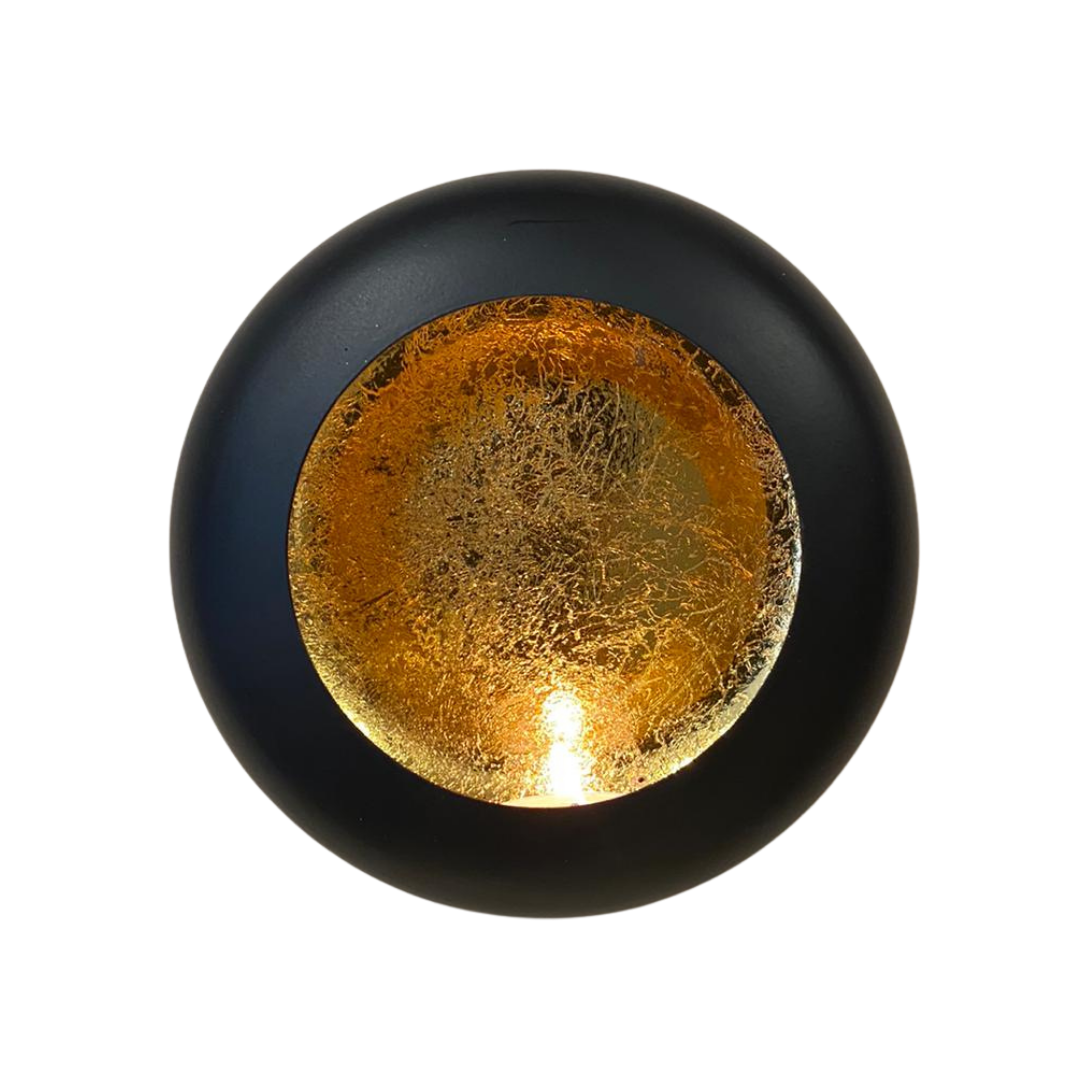 Wandkandelaar Marrakech Zwart/goud - set van 3