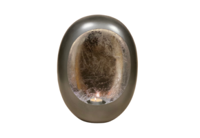 Egg Windlicht Zilver - Medium
