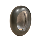 Egg Windlicht Zilver - Medium