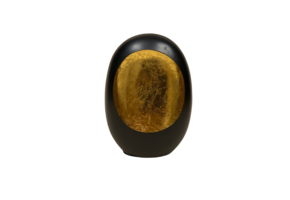 Egg Windlicht Zwart/Goud - Extra Small