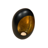 Egg Windlicht Zwart/Goud - Extra Small