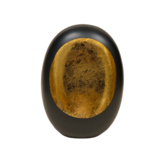 Egg Windlicht Zwart/Goud - Small