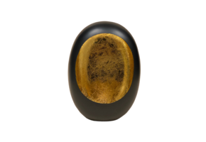 Egg Windlicht Zwart/Goud - Small