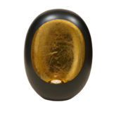 Egg Windlicht Zwart/Goud - Medium