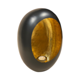 Egg Windlicht Zwart/Goud - Medium