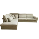 Hoekbank Teddy - Bouclé stof - wit