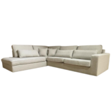 Hoekbank Teddy - Bouclé stof - wit