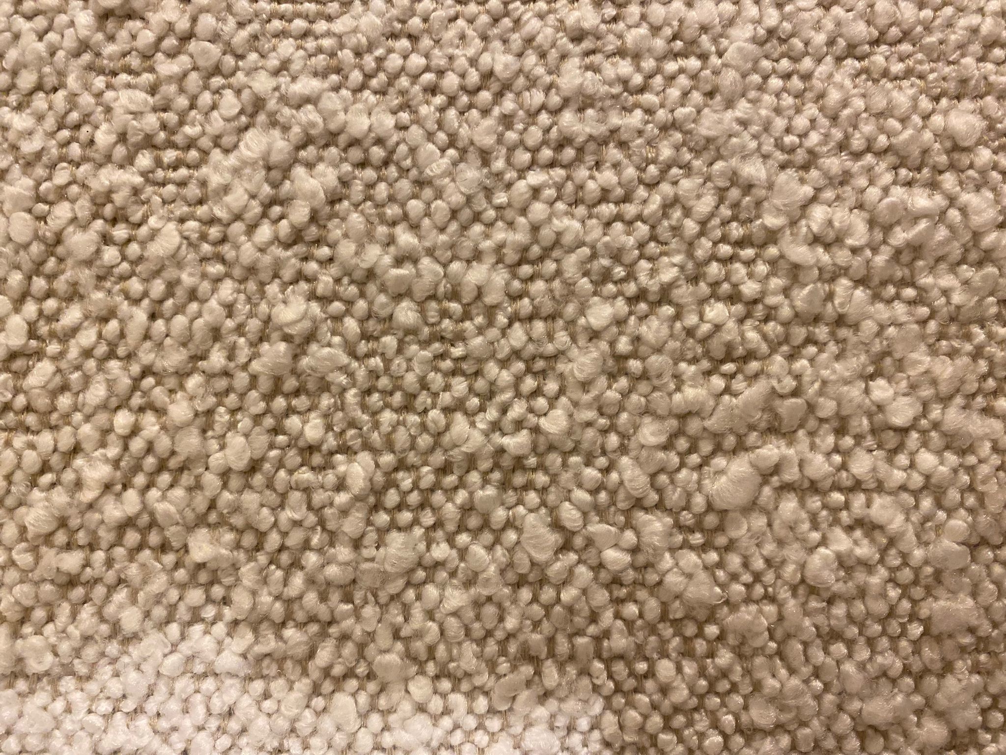 Hoekbank Teddy - Bouclé stof - wit